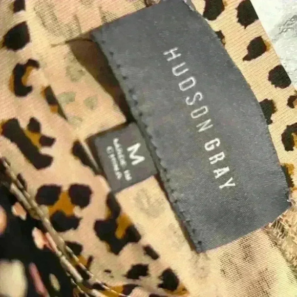 Hudson Gray Cheetah Leopard Animal Print Casual T Shirt Cotton Dress - Picture 5 of 6